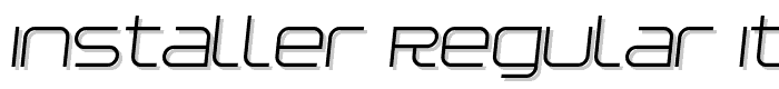 Installer Regular Italic font
